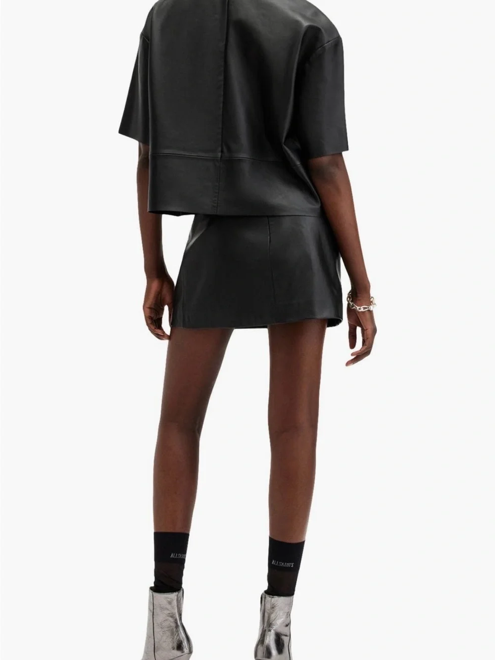 AllSaints Renai Leather Miniskirt 6